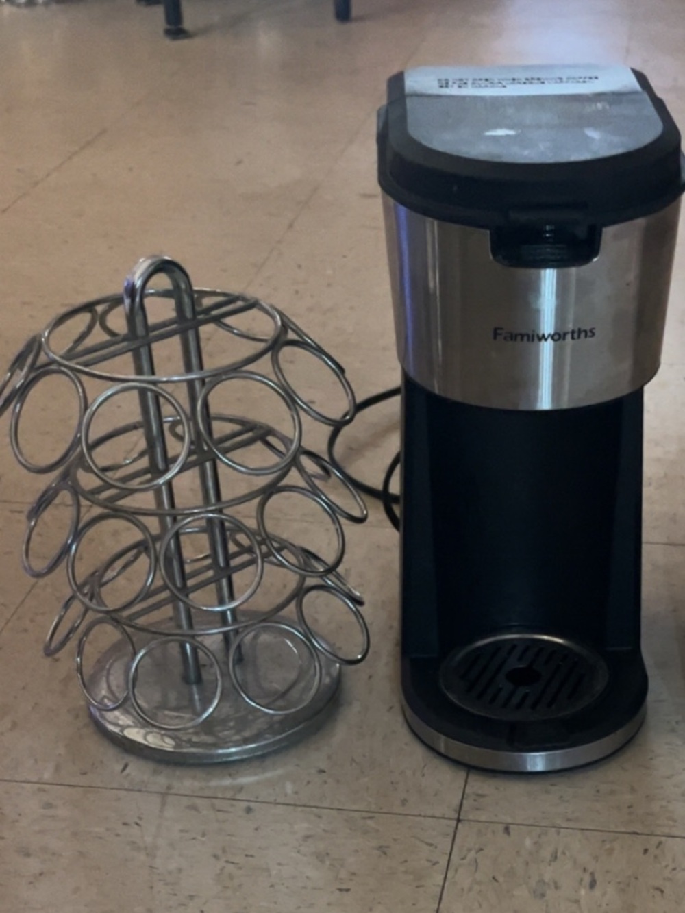 Stainless Steel Single-Serve Coffee Maker - Black